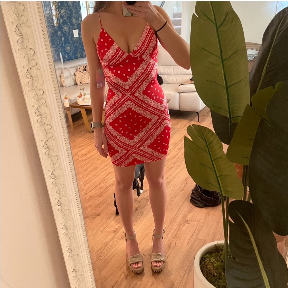 NWT Satin Bandana Dress